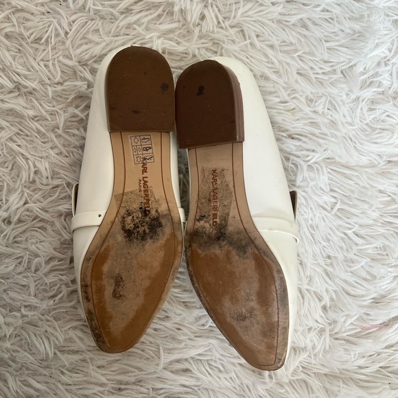 Karl Lagerfeld White Gold Bow Loafers fits like an 8- donating 10/10 - Picture 4 of 8